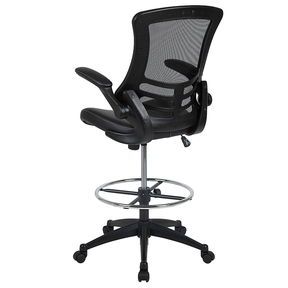 Alt View 14. Alamont Home - Kelista Contemporary Mesh Drafting Stool - Black LeatherSoft/Mesh.