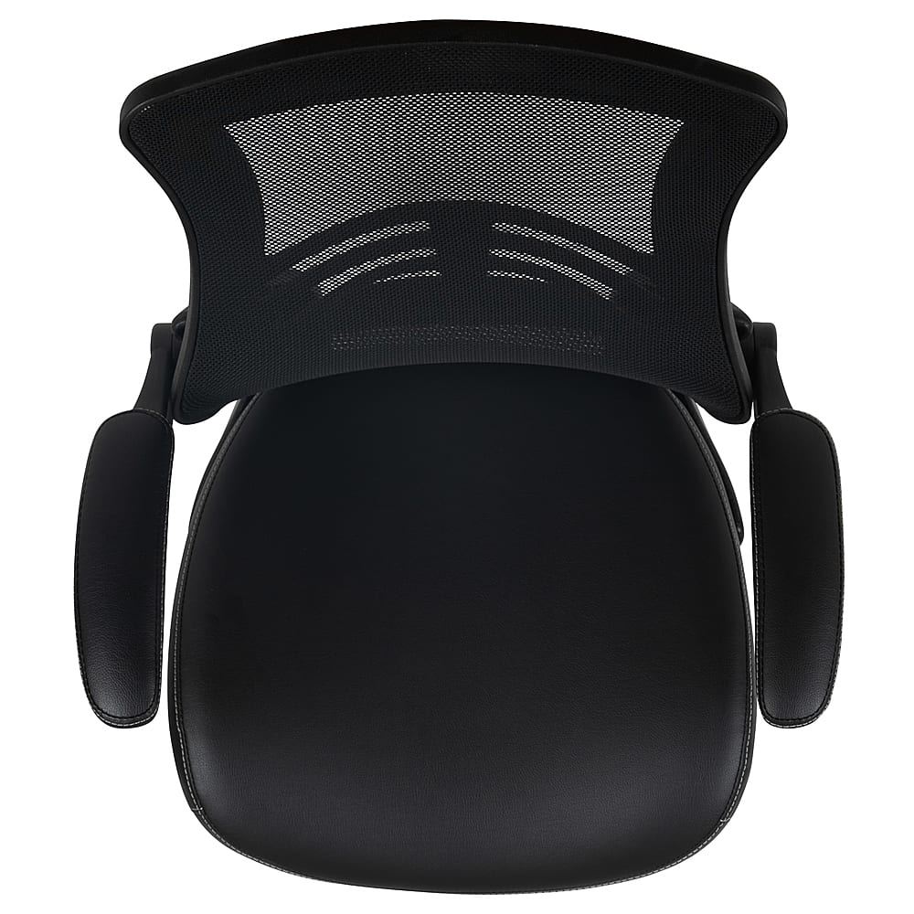 Alt View 20. Alamont Home - Kelista Contemporary Mesh Drafting Stool - Black LeatherSoft/Mesh.