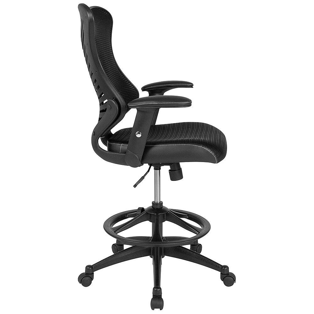 Alt View 16. Alamont Home - Waylon Contemporary Mesh Drafting Stool - Black.