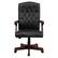 Alt View 11. Alamont Home - Martha Washington Traditional Leather/Faux Leather Executive Swivel Office Chair - Black LeatherSoft.