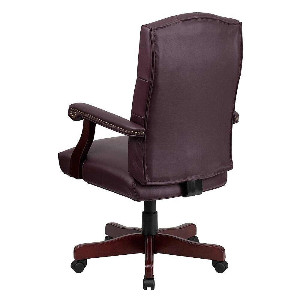 Alt View 14. Alamont Home - Martha Washington Traditional Leather/Faux Leather Executive Swivel Office Chair - Burgundy LeatherSoft.