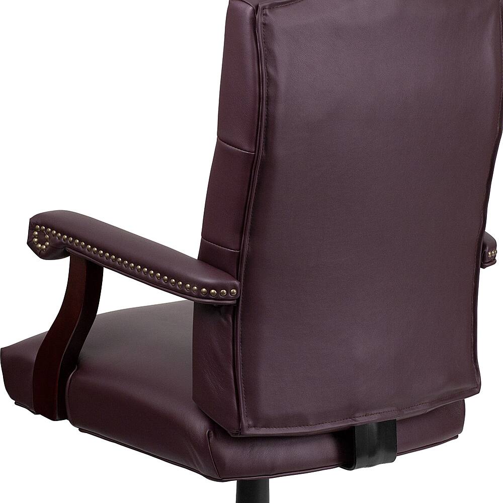Alt View 15. Alamont Home - Martha Washington Traditional Leather/Faux Leather Executive Swivel Office Chair - Burgundy LeatherSoft.