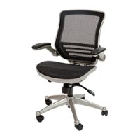 Flash Furniture - Warfield Modern Mesh Executive Swivel Office Chair - Black Mesh/Graphite Silver Frame - Front_Zoom