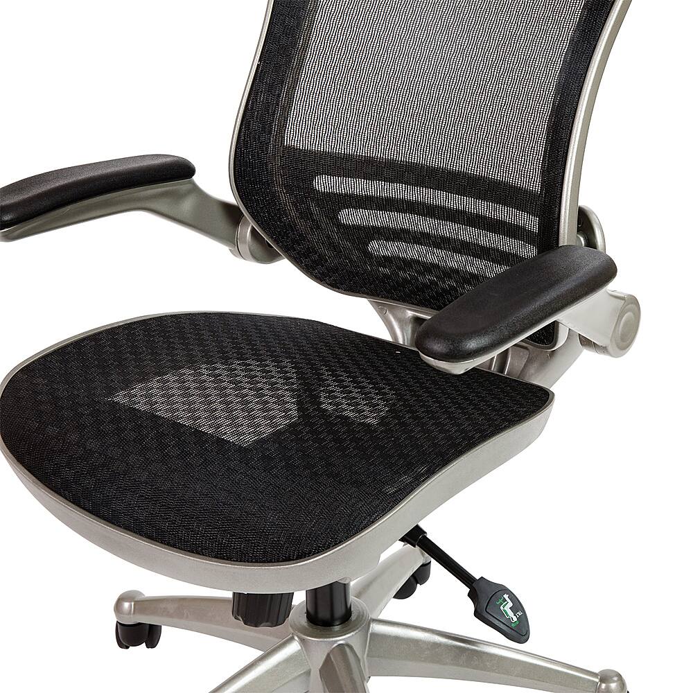 Alt View 15. Alamont Home - Warfield Modern Mesh Executive Swivel Office Chair - Black Mesh/Graphite Silver Frame.