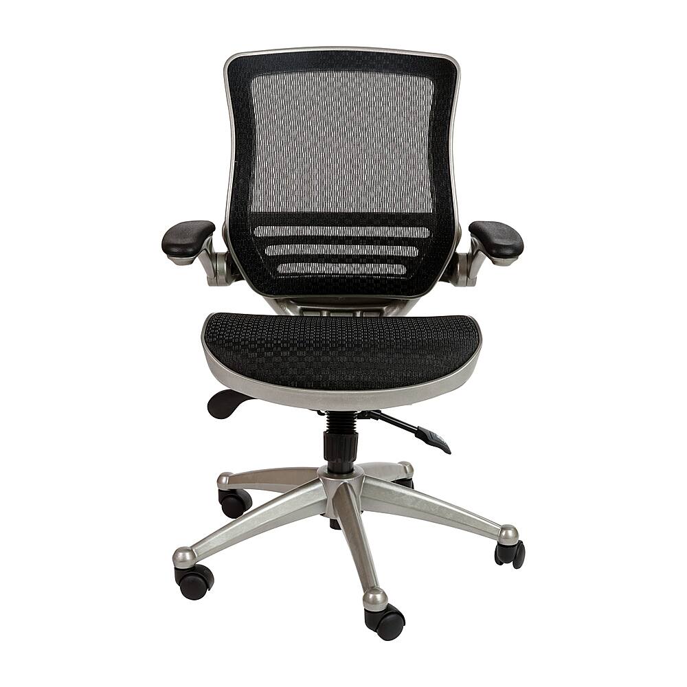 Alt View 11. Alamont Home - Warfield Modern Mesh Executive Swivel Office Chair - Black Mesh/Graphite Silver Frame.