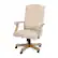 Front. Alamont Home - Derrick Traditional Fabric Swivel Office Chair - Ivory Microfiber/Driftwood.