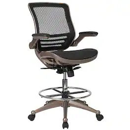Alamont Home - Waylon Modern Mesh Drafting Stool - Black Mesh/Gold Frame