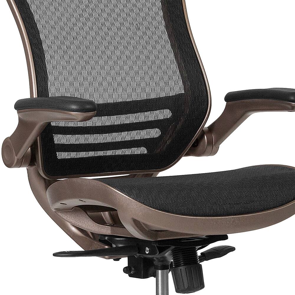Alt View 17. Alamont Home - Waylon Modern Mesh Drafting Stool - Black Mesh/Gold Frame.