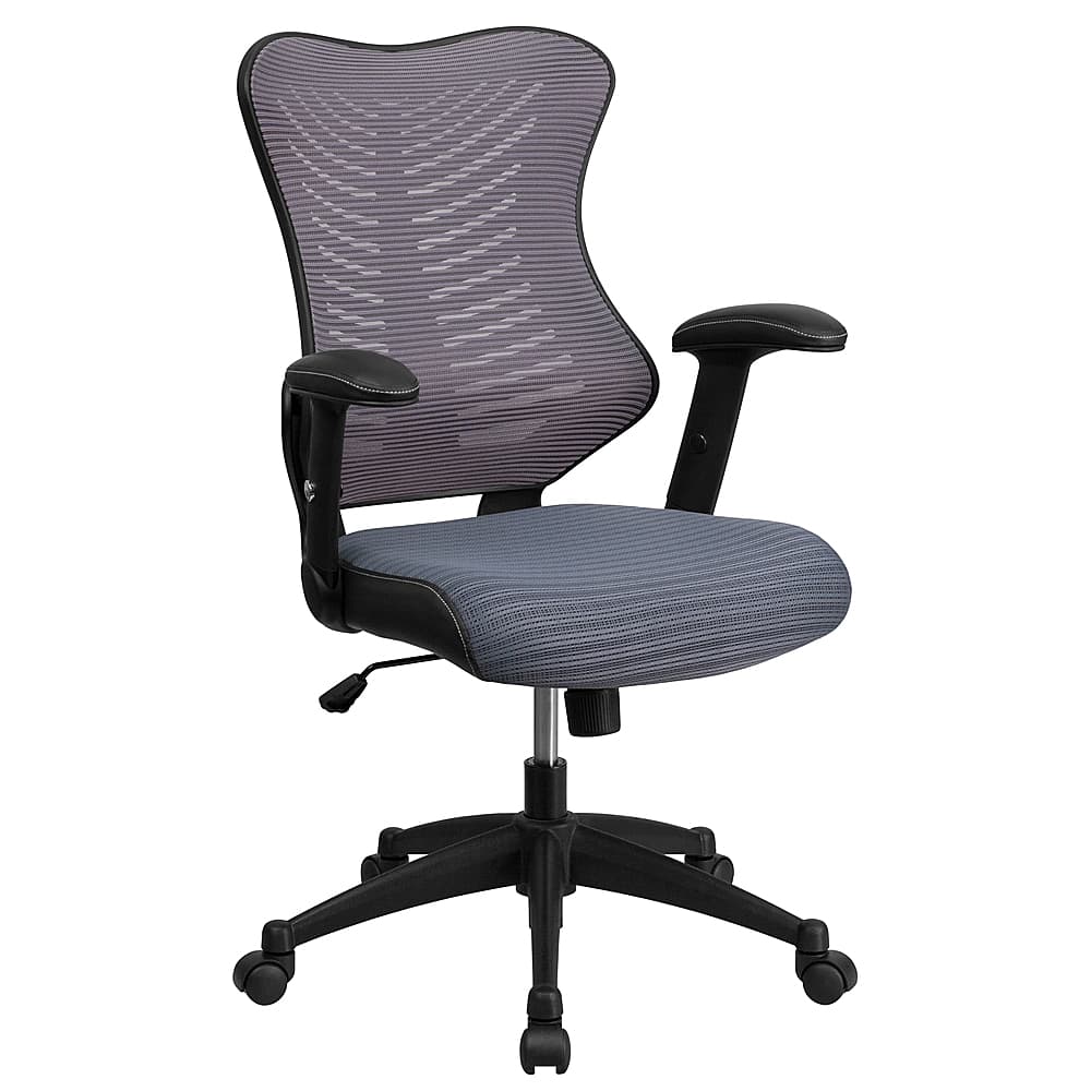 Alamont Home - Kale Contemporary Mesh Executive Swivel Office Chair - Gray Mesh - Front_Zoom