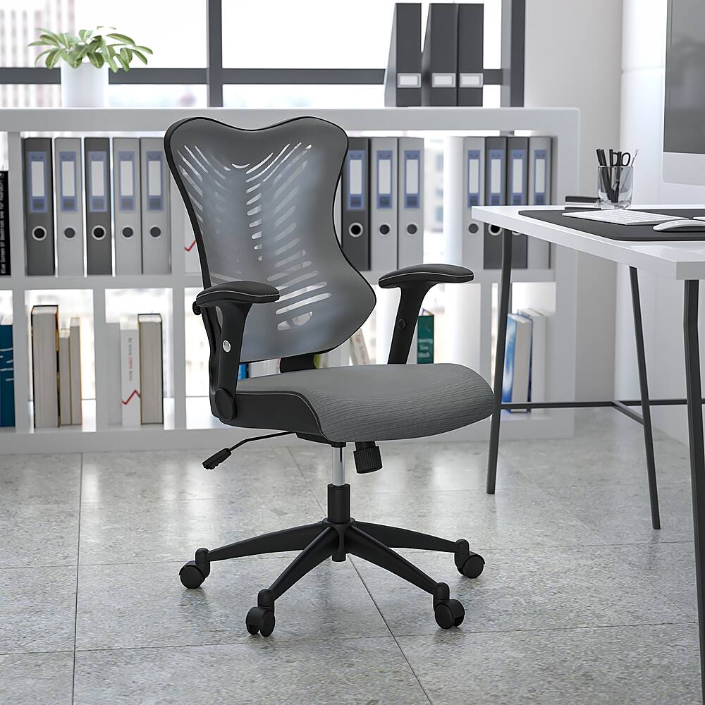 Alt View 12. Alamont Home - Kale Contemporary Mesh Executive Swivel Office Chair - Gray Mesh.