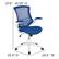 Alt View 13. Alamont Home - Kelista Contemporary Mesh Swivel Office Chair - Blue Mesh/White Frame.