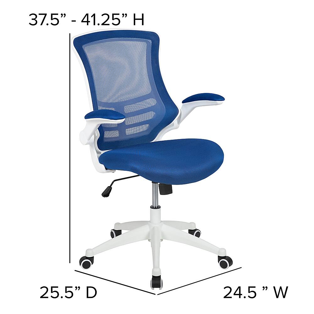 Alt View 13. Alamont Home - Kelista Contemporary Mesh Swivel Office Chair - Blue Mesh/White Frame.