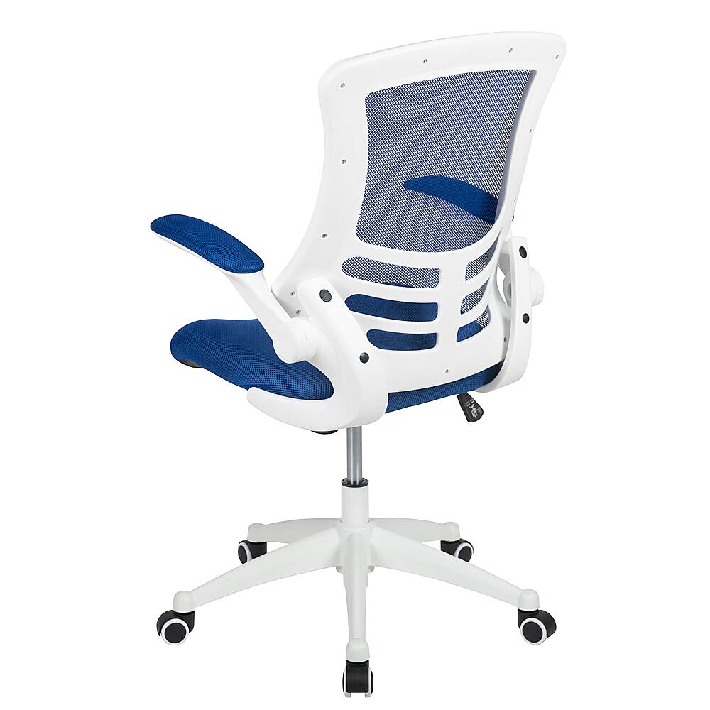 Alt View 14. Alamont Home - Kelista Contemporary Mesh Swivel Office Chair - Blue Mesh/White Frame.