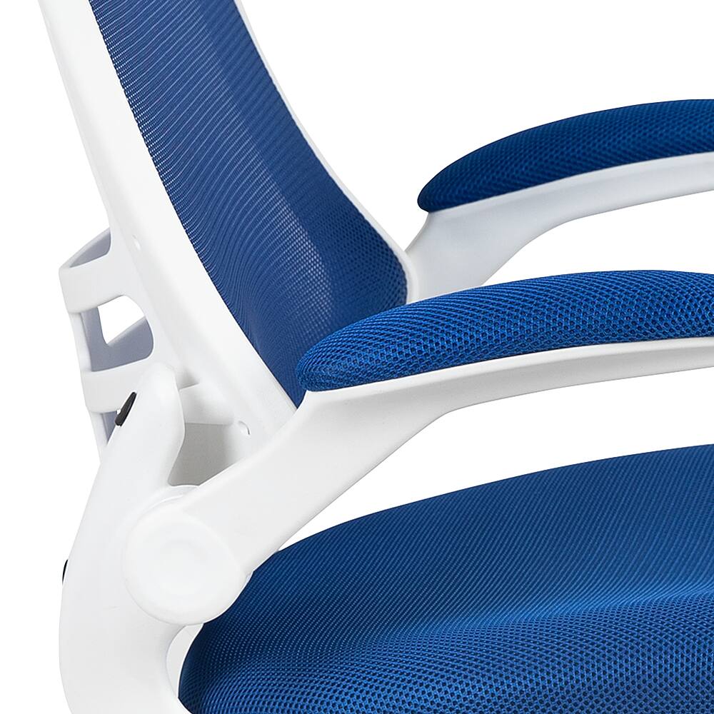 Alt View 15. Alamont Home - Kelista Contemporary Mesh Swivel Office Chair - Blue Mesh/White Frame.