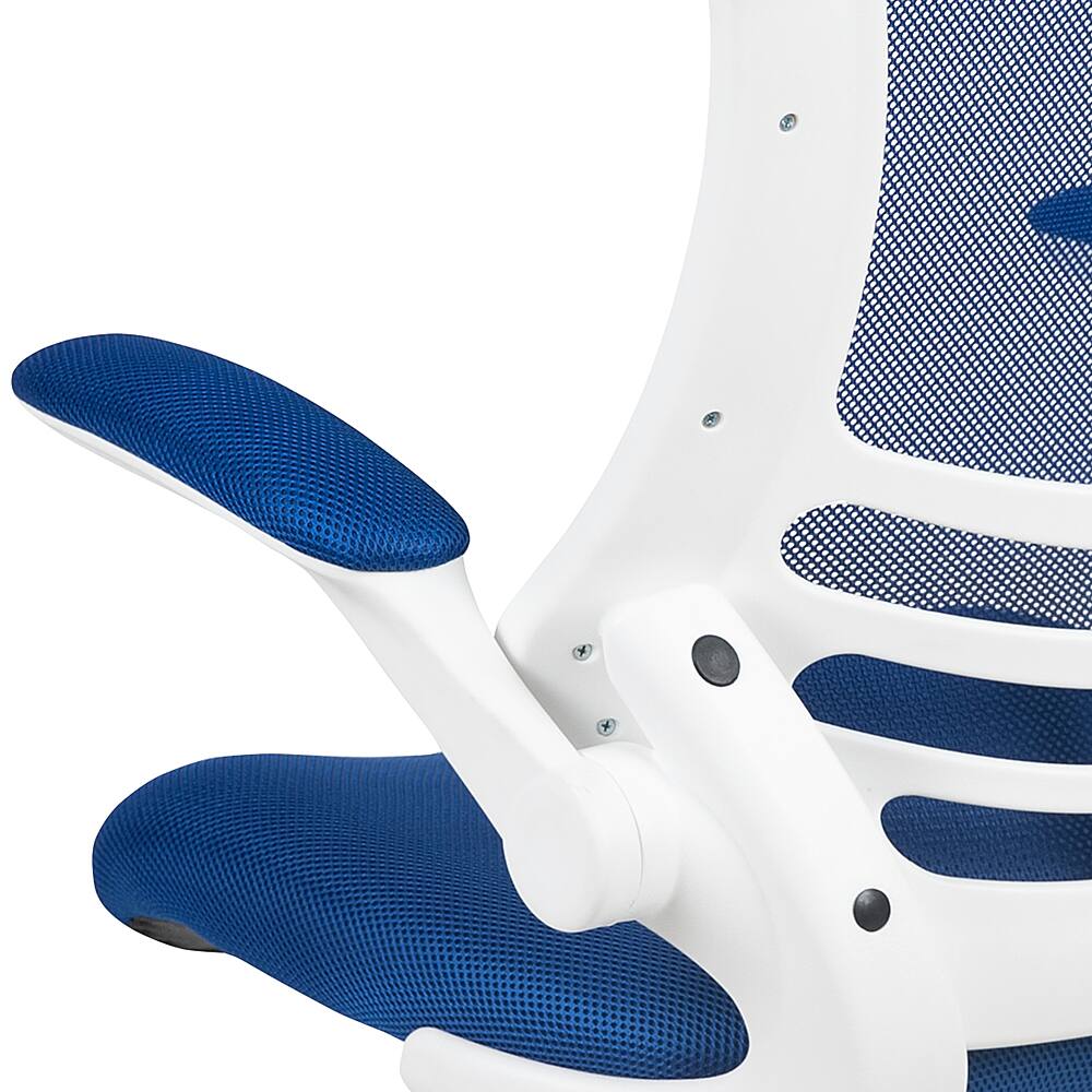 Alt View 19. Alamont Home - Kelista Contemporary Mesh Swivel Office Chair - Blue Mesh/White Frame.