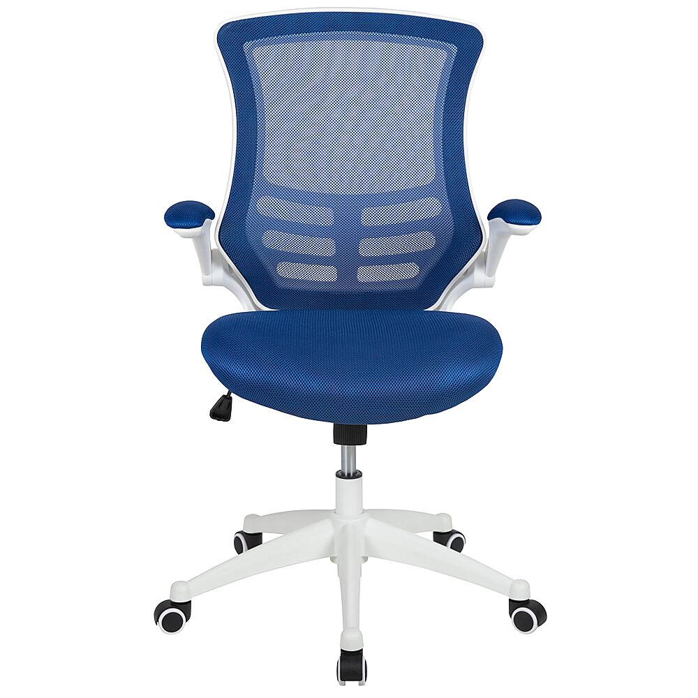 Alt View 11. Alamont Home - Kelista Contemporary Mesh Swivel Office Chair - Blue Mesh/White Frame.