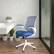 Alt View 12. Alamont Home - Kelista Contemporary Mesh Swivel Office Chair - Blue Mesh/White Frame.
