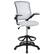 Front. Alamont Home - Kale Contemporary Mesh Drafting Stool - White.