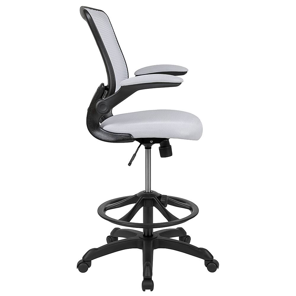 Alt View 19. Alamont Home - Kale Contemporary Mesh Drafting Stool - White.