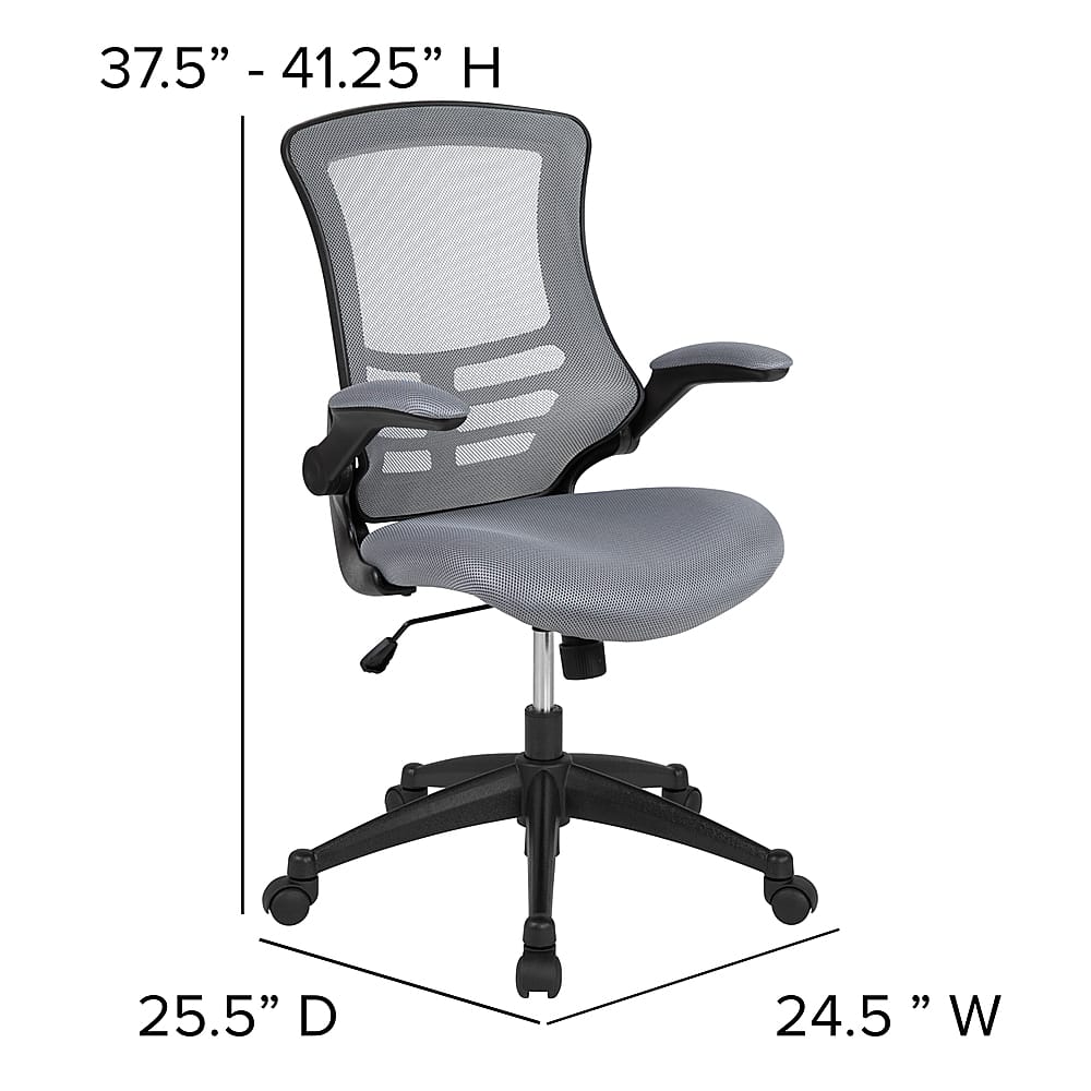Alt View 13. Alamont Home - Kelista Contemporary Mesh Swivel Office Chair - Dark Gray Mesh.