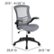 Alt View Zoom 13. Flash Furniture - Kelista Contemporary Mesh Swivel Office Chair - Dark Gray Mesh.