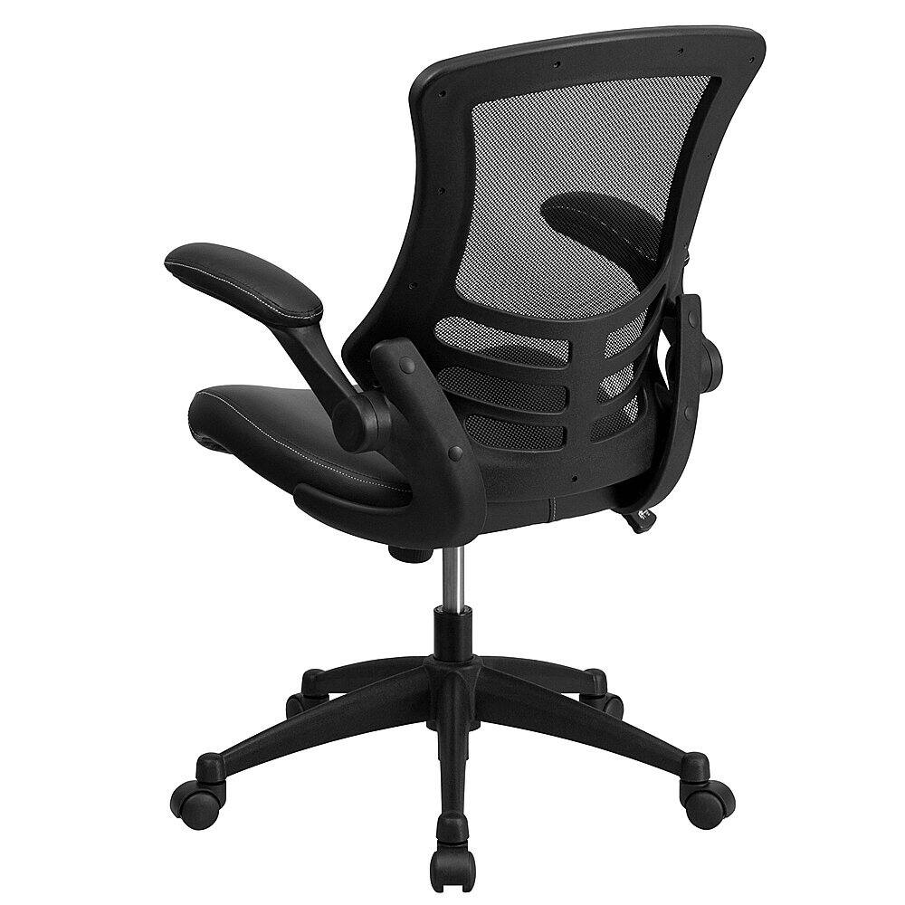 Alt View 15. Alamont Home - Kelista Contemporary Leather/Faux Leather Swivel Office Chair - Black LeatherSoft/Mesh.