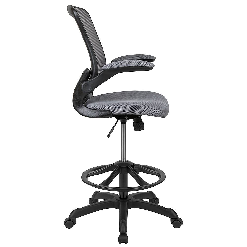 Alt View 19. Alamont Home - Kale Contemporary Mesh Drafting Stool - Dark Gray.