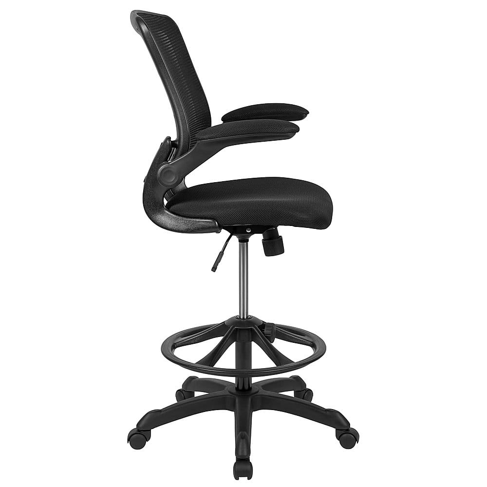 Alt View 19. Alamont Home - Kale Contemporary Mesh Drafting Stool - Black.