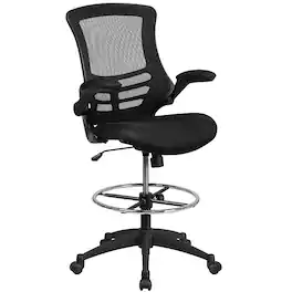 Alamont Home - Kelista Contemporary Mesh Drafting Stool - Black