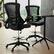 Alt View 12. Alamont Home - Kelista Contemporary Mesh Drafting Stool - Black.