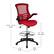 Alt View 16. Alamont Home - Kelista Contemporary Mesh Drafting Stool - Red Mesh.