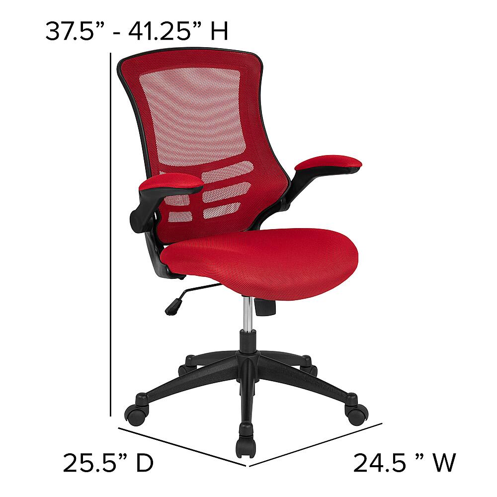 Alt View 13. Alamont Home - Kelista Contemporary Mesh Swivel Office Chair - Red Mesh.