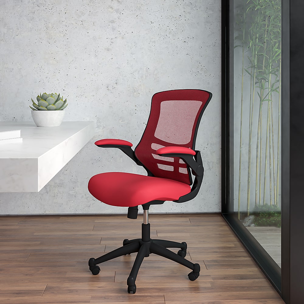 Alt View 12. Alamont Home - Kelista Contemporary Mesh Swivel Office Chair - Red Mesh.