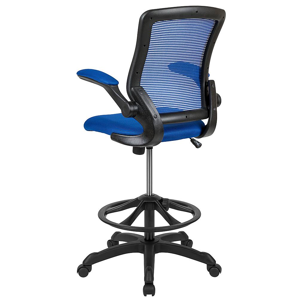 Alt View 14. Alamont Home - Kale Contemporary Mesh Drafting Stool - Blue.