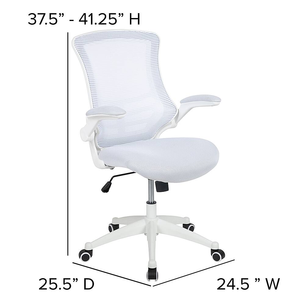 Alt View 13. Alamont Home - Kelista Contemporary Mesh Swivel Office Chair - White Mesh/White Frame.
