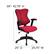 Alt View 13. Alamont Home - Kale Contemporary Mesh Executive Swivel Office Chair - Burgundy Mesh.