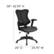 Alt View 13. Alamont Home - Kale Contemporary Leather/Faux Leather Executive Swivel Office Chair - Black LeatherSoft/Mesh.