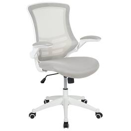 Alamont Home - Kelista Contemporary Mesh Swivel Office Chair - Light Gray Mesh/White Frame