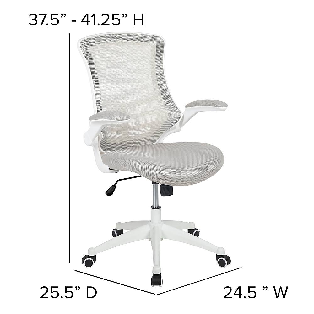 Alt View 13. Alamont Home - Kelista Contemporary Mesh Swivel Office Chair - Light Gray Mesh/White Frame.