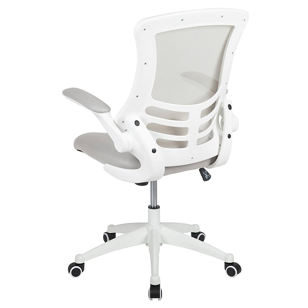Alt View 14. Alamont Home - Kelista Contemporary Mesh Swivel Office Chair - Light Gray Mesh/White Frame.