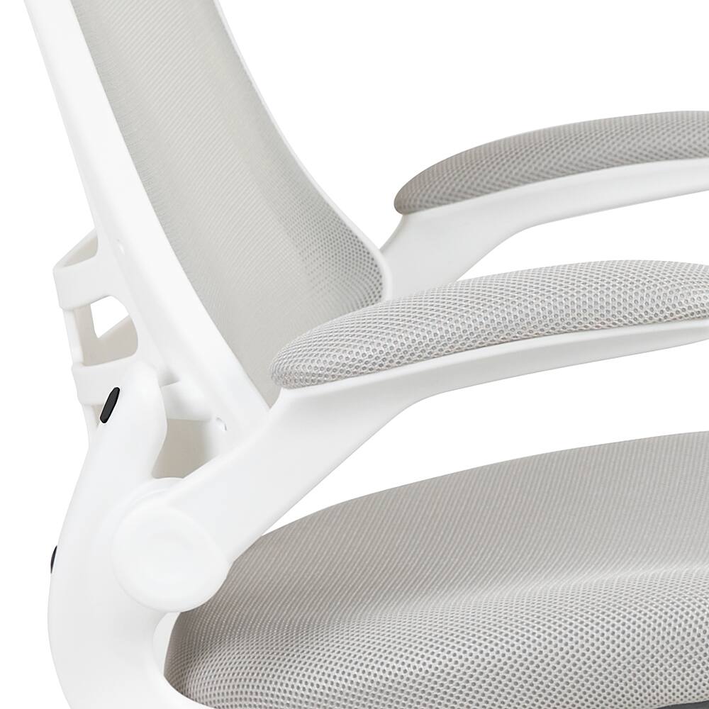 Alt View 15. Alamont Home - Kelista Contemporary Mesh Swivel Office Chair - Light Gray Mesh/White Frame.