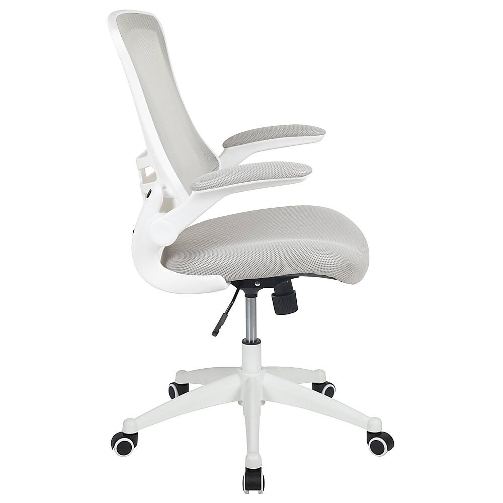 Alt View 16. Alamont Home - Kelista Contemporary Mesh Swivel Office Chair - Light Gray Mesh/White Frame.