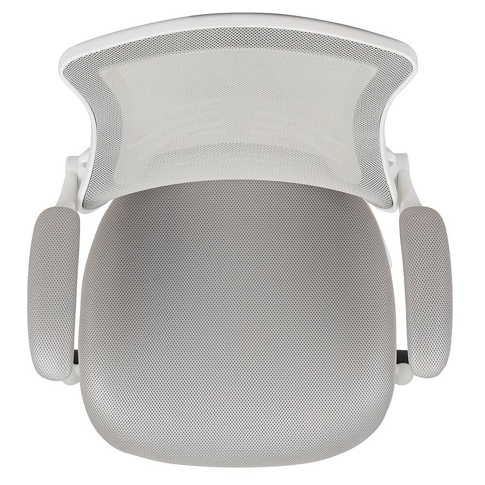 Alt View 17. Alamont Home - Kelista Contemporary Mesh Swivel Office Chair - Light Gray Mesh/White Frame.