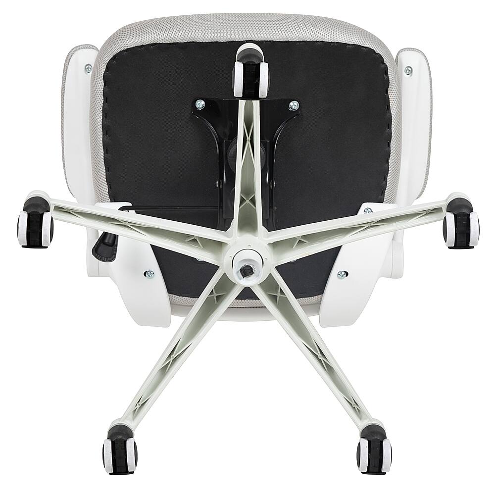 Alt View 18. Alamont Home - Kelista Contemporary Mesh Swivel Office Chair - Light Gray Mesh/White Frame.