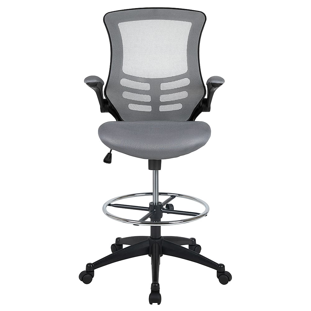 Alt View 18. Alamont Home - Kelista Contemporary Mesh Drafting Stool - Dark Gray Mesh.