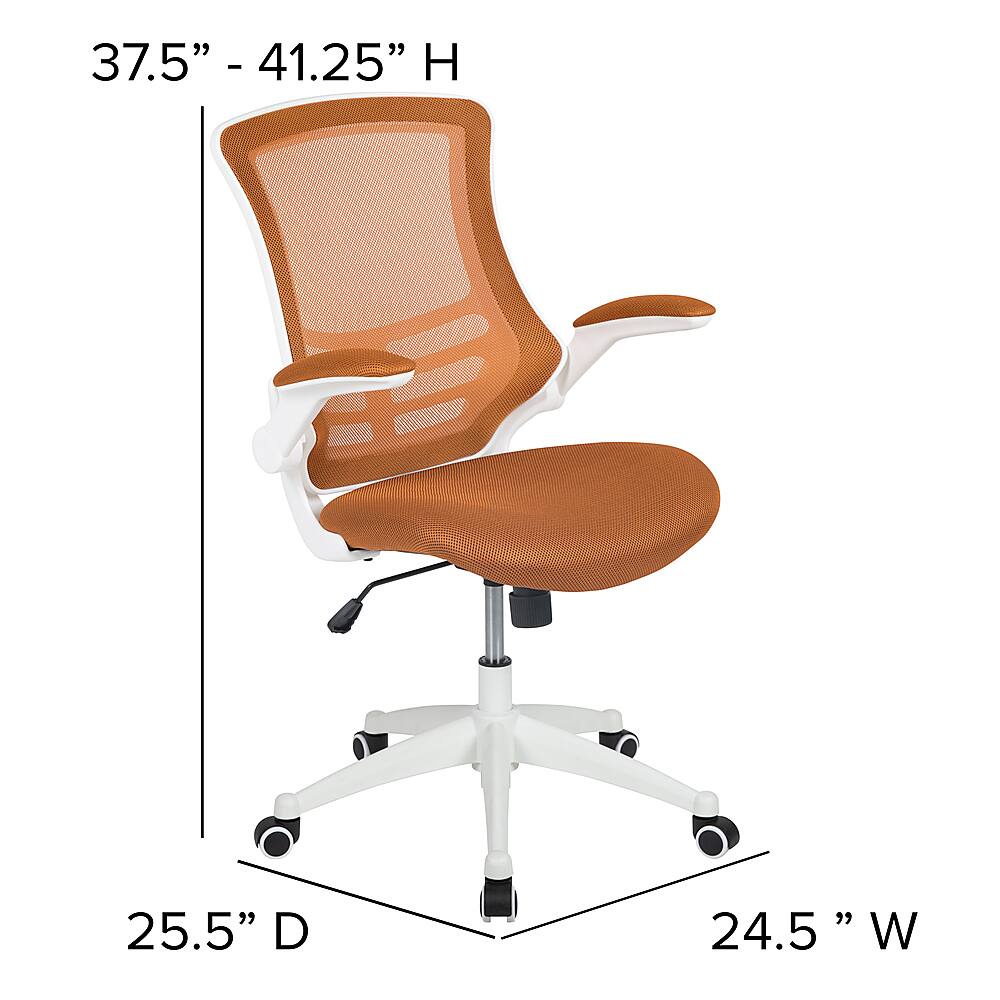Alt View 13. Alamont Home - Kelista Contemporary Mesh Swivel Office Chair - Tan Mesh/White Frame.