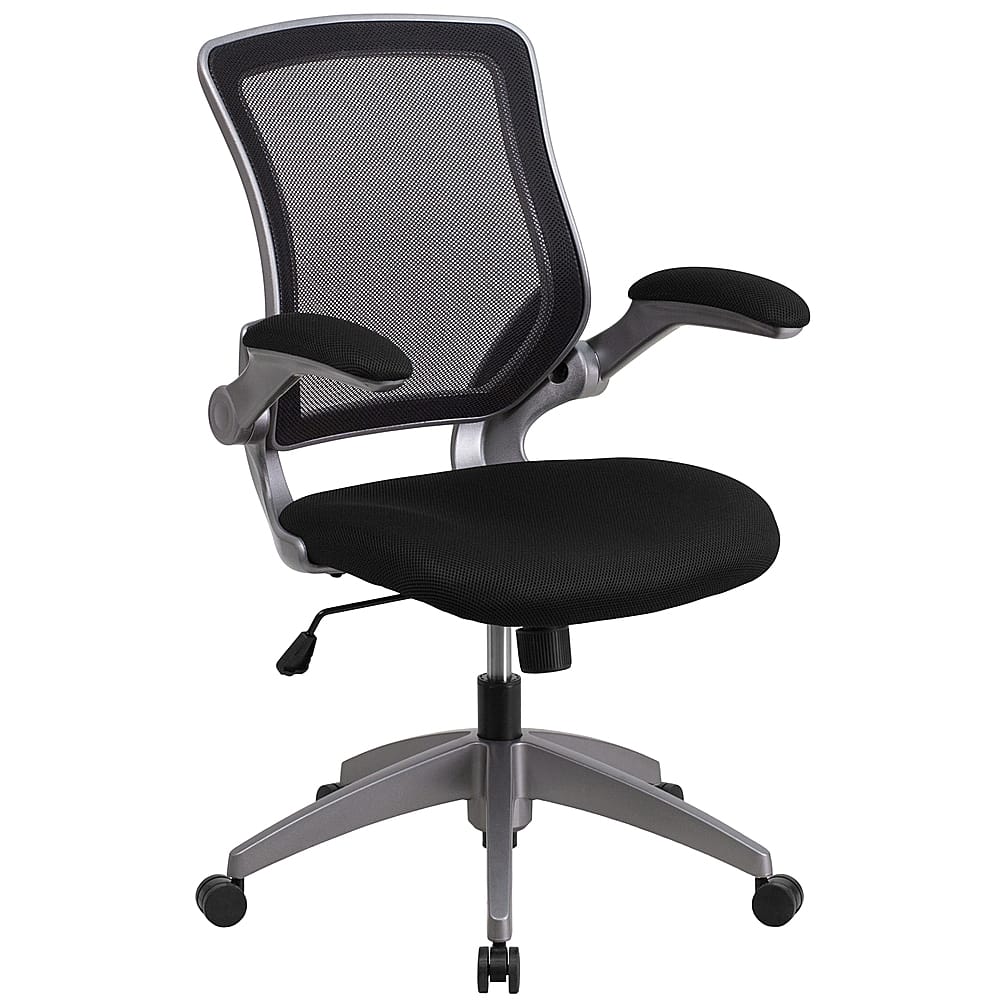 Front. Alamont Home - Kale Contemporary Mesh Swivel Office Chair - Black.