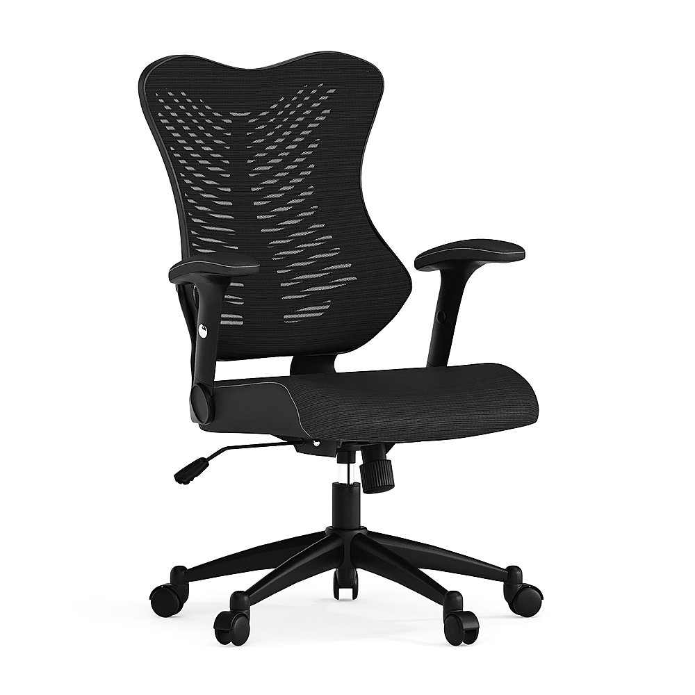 Flash Furniture Cocoon Swivel Chair BlackSilver - Office Depot