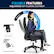The image showcases a woman sitting on a chair with various adjustable features. The chair has a tilt mode and a work mode, allowing the user to customize their comfort and ergonomics. The chair also has an adjustable height feature, which can be adjusted to suit the user's preferences. Additionally, the chair has a tilt tension setting that can be adjusted to provide the desired level of support. The woman is smiling, indicating that she is comfortable and satisfied with the chair's adjustable features.
