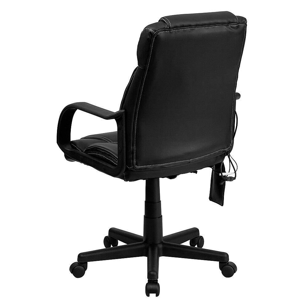 Alt View 14. Alamont Home - Laverne Contemporary Leather/Faux Leather Swivel Office Chair - Black.